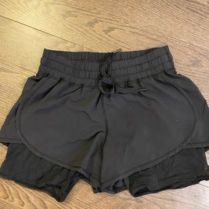 Lululemon black shorts w light weight mesh spandex